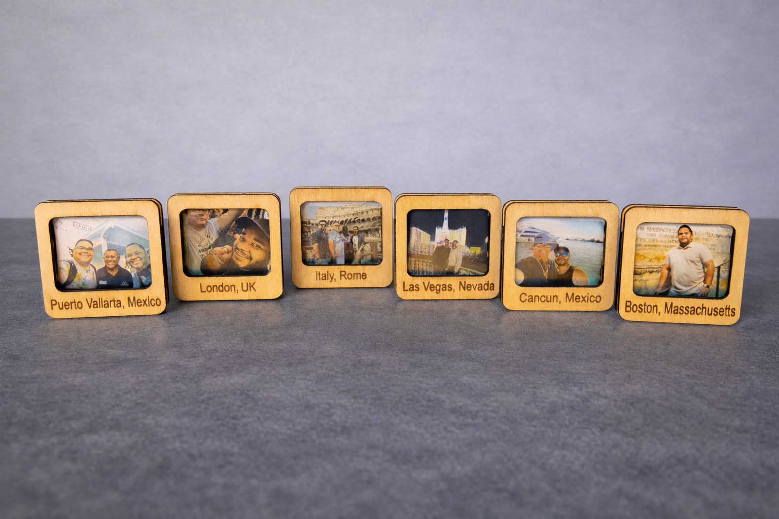 personalized mini travel frame (50mm) | custom engraved wood gift personalized mini travel frame (50mm) | custom engraved wood gift