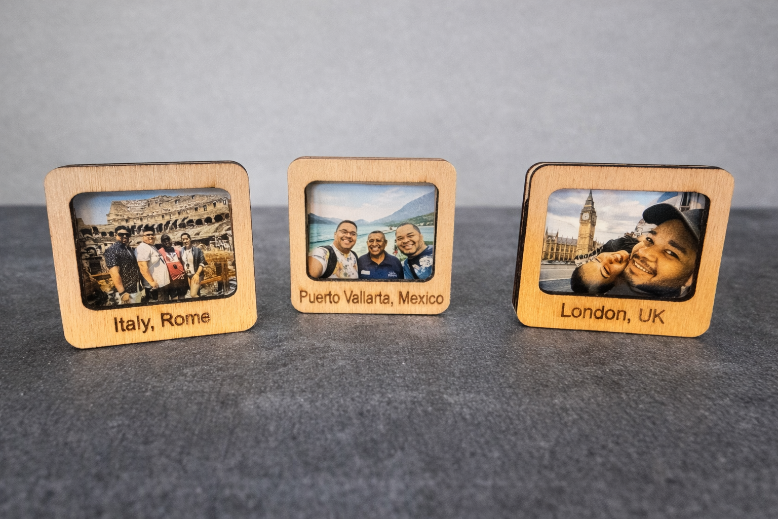 personalized mini travel frame (50mm) | custom engraved wood gift personalized mini travel frame (50mm) | custom engraved wood gift